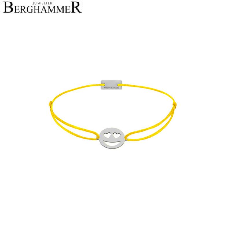Filo Armband Textil Gelb Emoji One 2 925 Silber rhodiniert 21201286