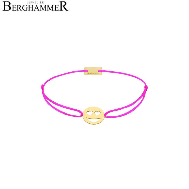Filo Armband Textil Neon-Pink Emoji One 2 925 Silber gelbgold vergoldet 21201327