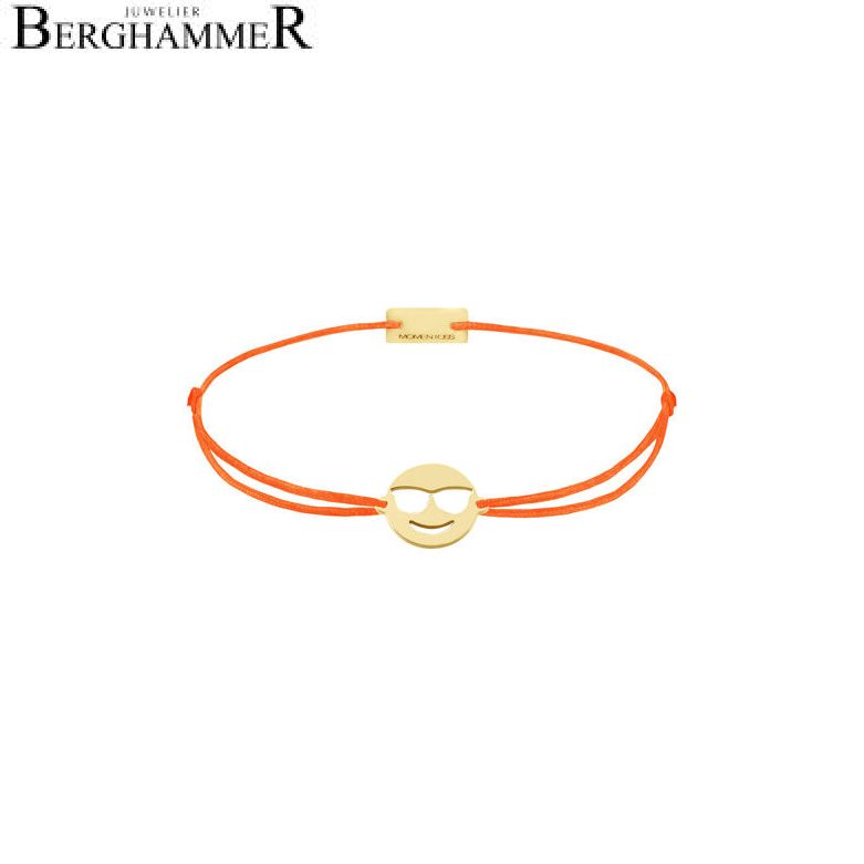 Filo Armband Textil Neon-Orange Emoji One 4 925 Silber gelbgold vergoldet 21201472