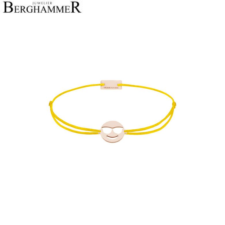 Filo Armband Textil Gelb Emoji One 4 925 Silber roségold vergoldet 21201478