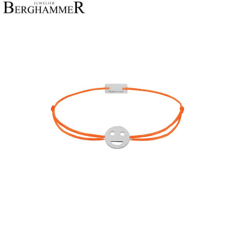Filo Armband Textil Neon-Orange Emoji One 5 925 Silber rhodiniert 21201520