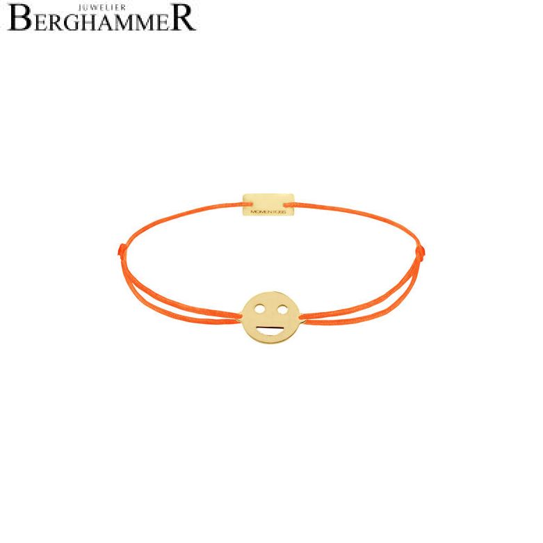 Filo Armband Textil Neon-Orange Emoji One 5 925 Silber gelbgold vergoldet 21201544