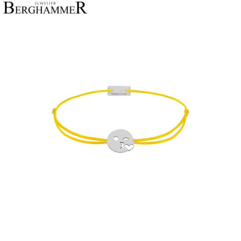 Filo Armband Textil Gelb Emoji One 6 925 Silber rhodiniert 21201573