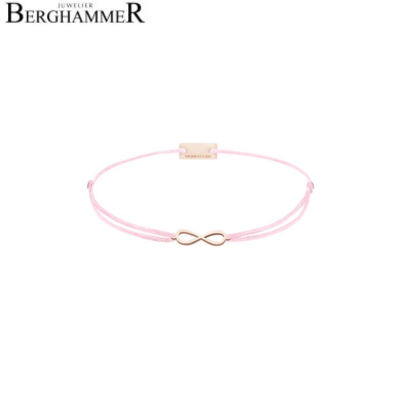 Filo Armband Textil Rosa Infinity 925 Silber roségold vergoldet 21201771