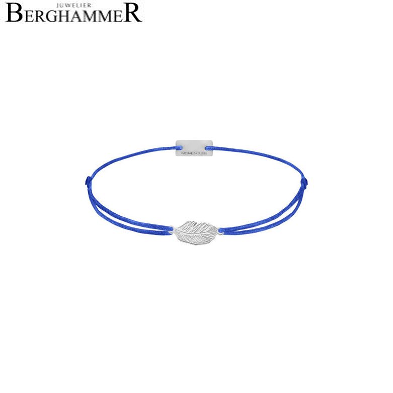 Filo Armband Textil Blitzblau 925 Silber rhodiniert 21201806