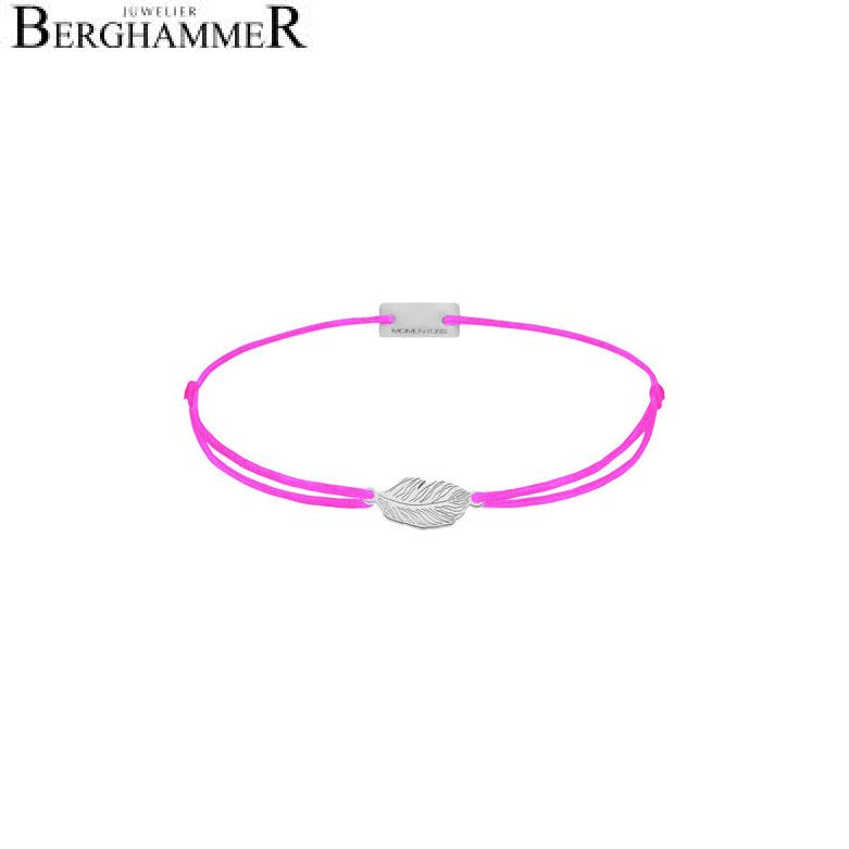 Filo Armband Textil Neon-Pink 925 Silber rhodiniert 21201814