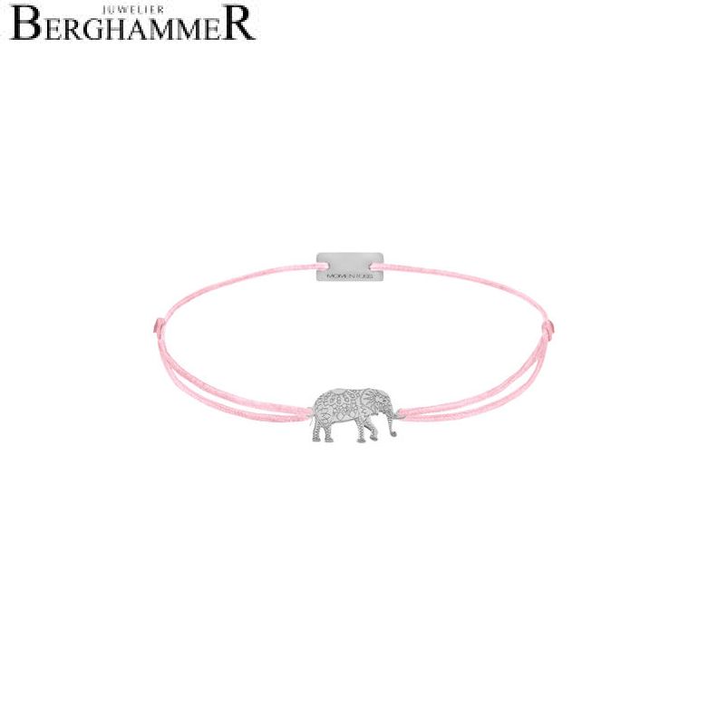 Filo Armband Textil Fuchsia Elefant 925 Silber rhodiniert 21201885