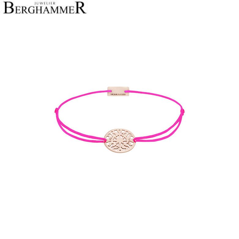 Filo Armband Textil Neon-Pink Sonne 925 Silber roségold vergoldet 21202300