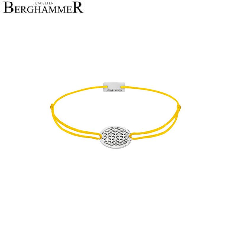 Filo Armband Textil Gelb Lebensblume 925 Silber rhodiniert 21202307