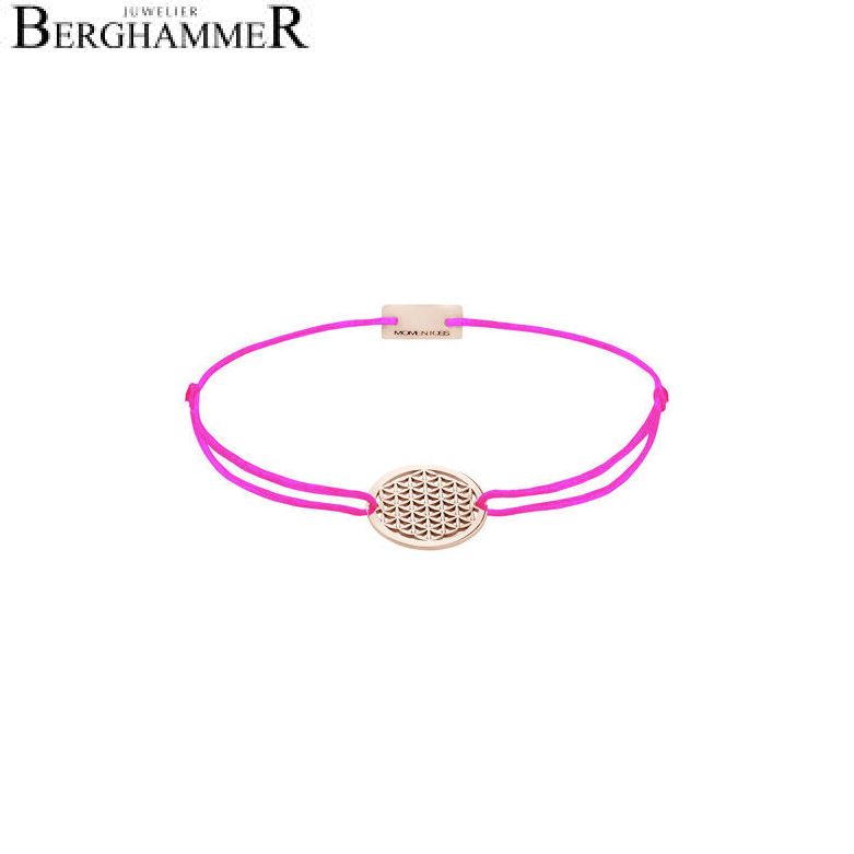 Filo Armband Textil Neon-Pink Lebensblume 925 Silber roségold vergoldet 21202372