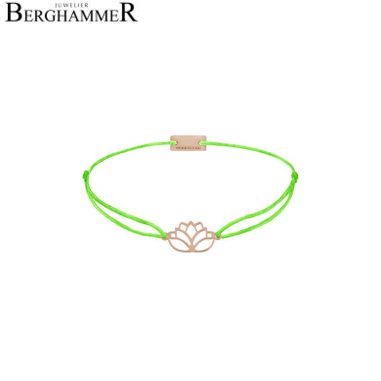 Filo Armband Textil Neon-Grün Lotus 925 Silber roségold vergoldet 21202448