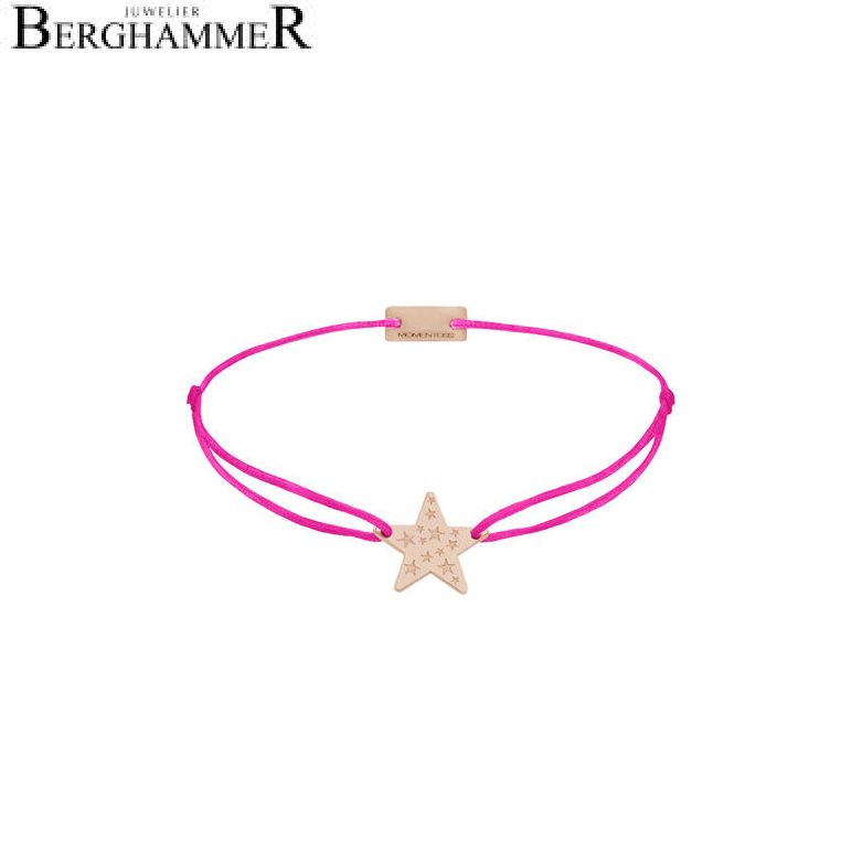 Filo Armband Textil Neon-Pink Stern 925 Silber roségold vergoldet 21202596