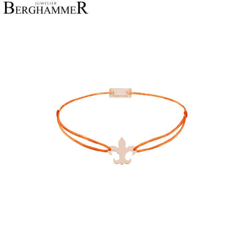 Filo Armband Textil Neon-Orange 925 Silber roségold vergoldet 21202743