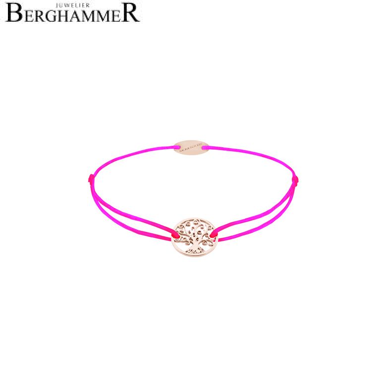 Filo Armband Textil Neon-Pink Lebensbaum 750 Gold roségold 21203239
