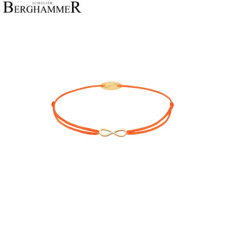 Filo Armband Textil Neon-Orange Infinity 750 Gold gelbgold 21203433