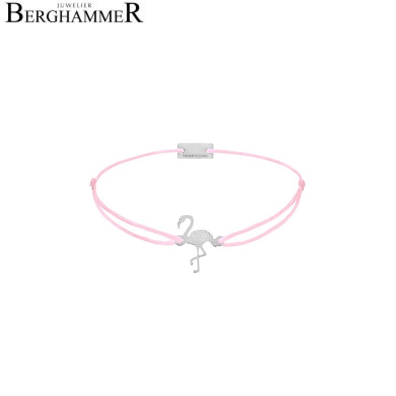 Filo Armband Textil Rosa Flamingo 925 Silber rhodiniert 21203751