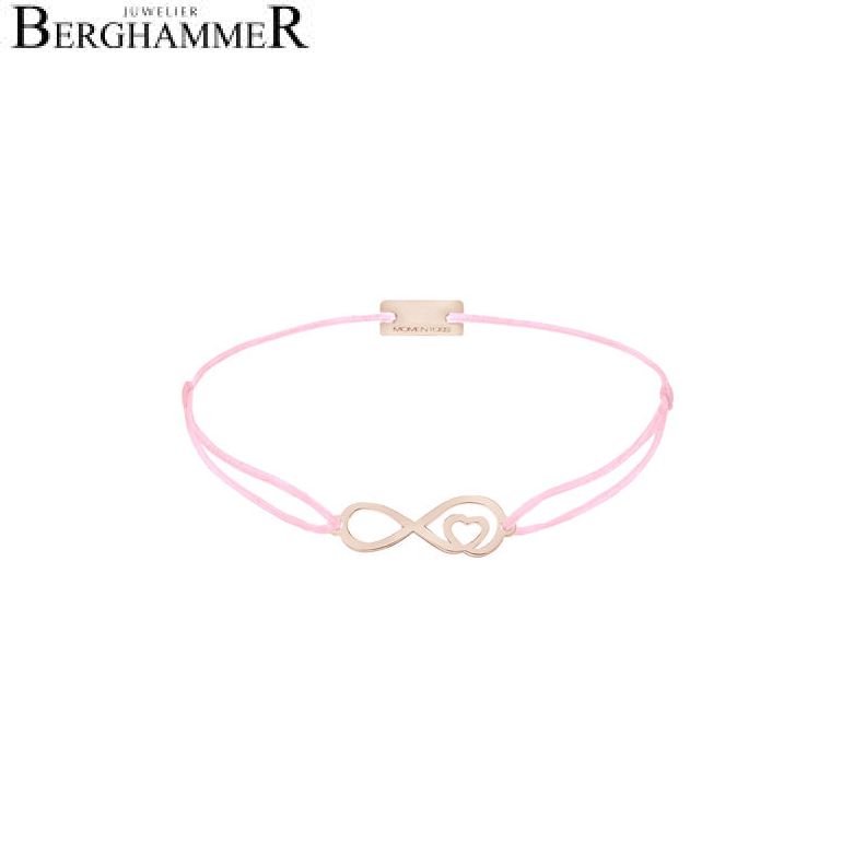 Filo Armband Textil Rosa Infinity-Herz 925 Silber roségold vergoldet 21203871