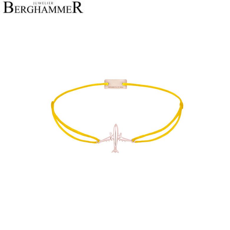 Filo Armband Textil Gelb Flugzeug 925 Silber roségold vergoldet 21204137