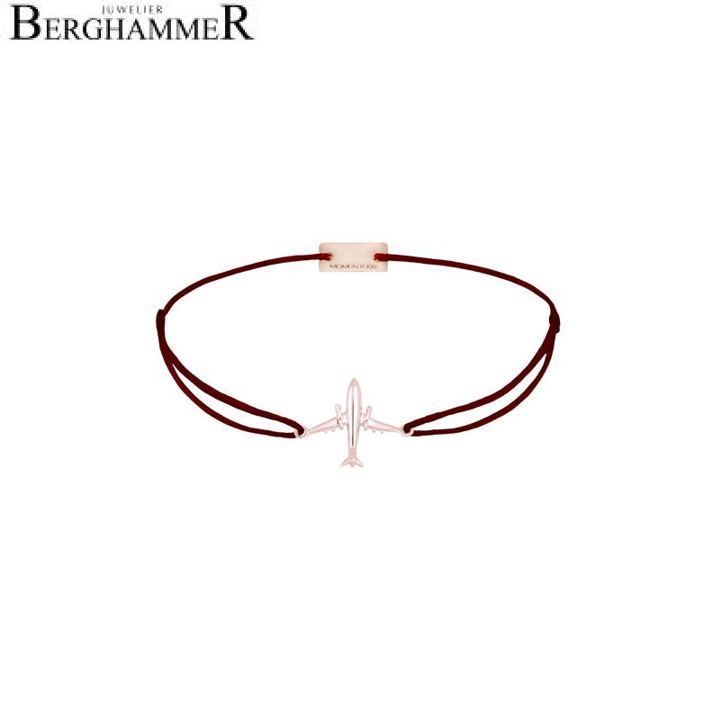 Filo Armband Textil Braun Flugzeug 925 Silber roségold vergoldet 21204139