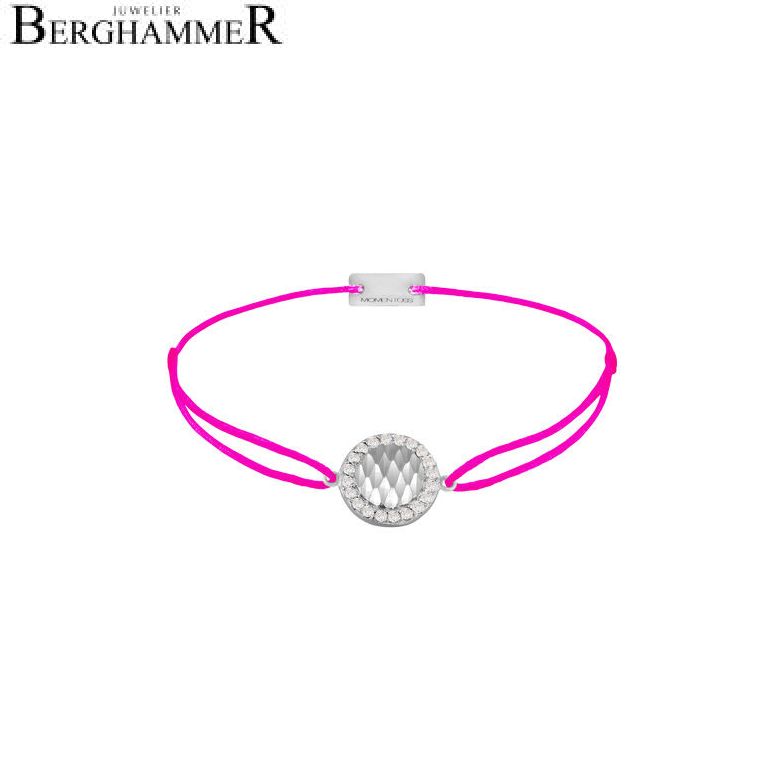Filo Armband Textil Neon-Pink Shine 925 Silber rhodiniert 21204562