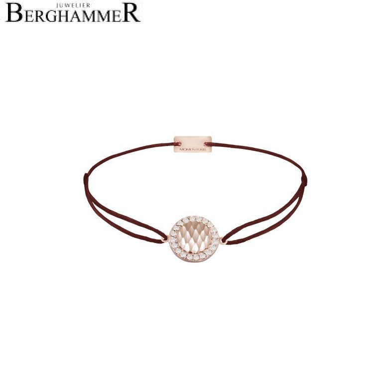 Filo Armband Textil Braun Shine 925 Silber roségold vergoldet 21204571