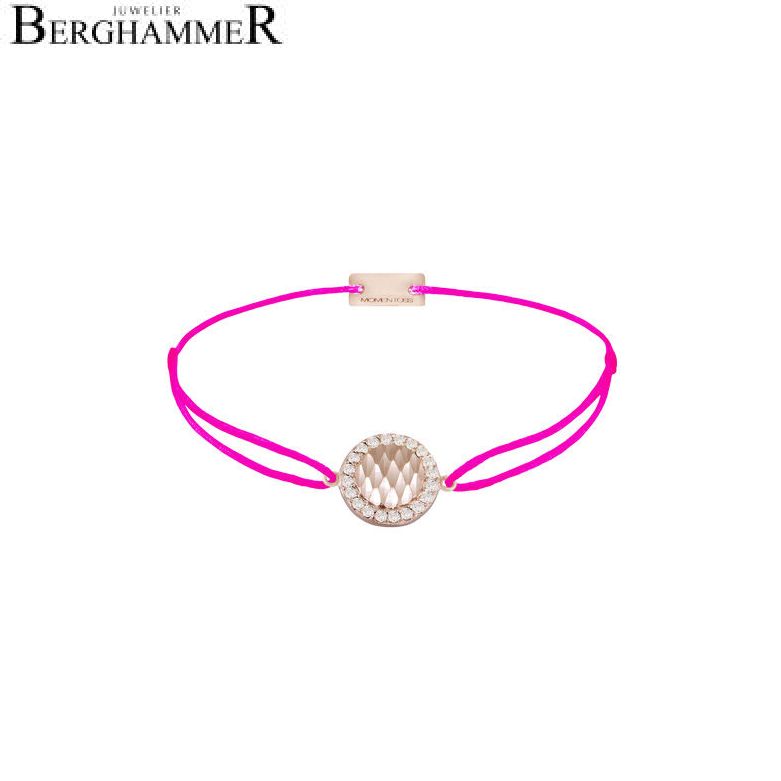 Filo Armband Textil Neon-Pink Shine 925 Silber roségold vergoldet 21204586