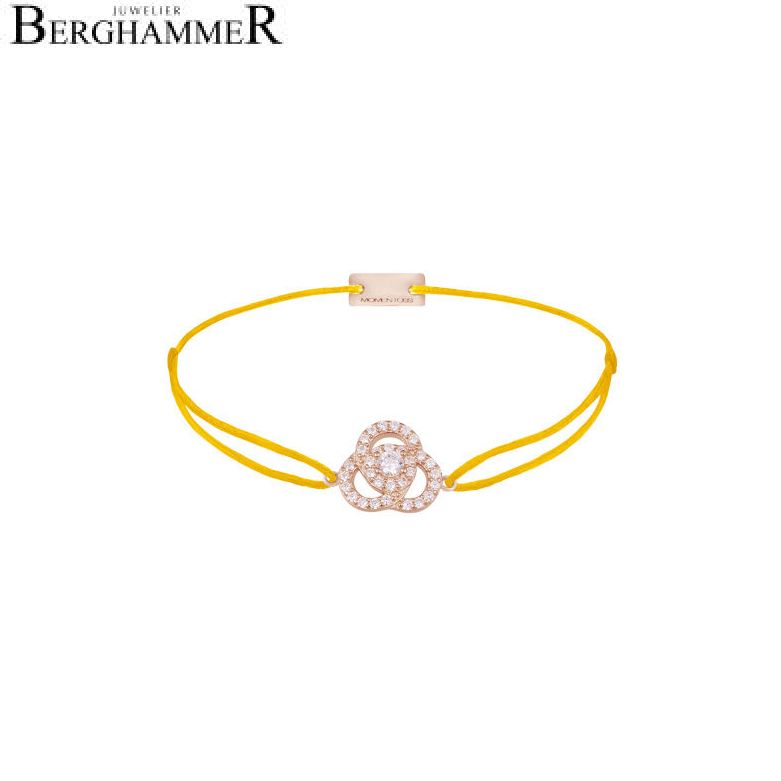 Filo Armband Textil Gelb Blume 925 Silber roségold vergoldet 21204617