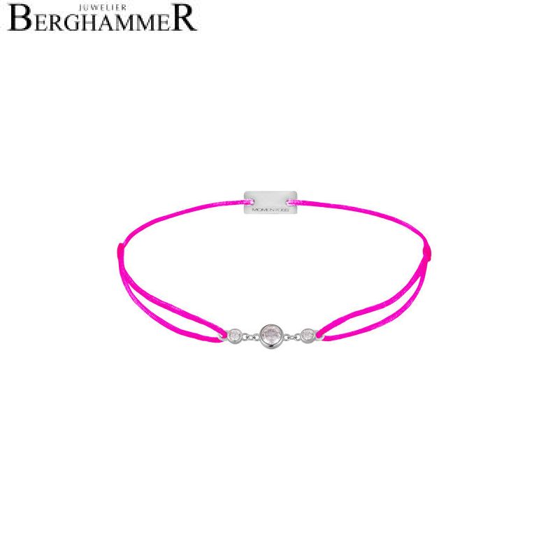 Filo Armband Textil Neon-Pink Fashion 925 Silber rhodiniert 21204708