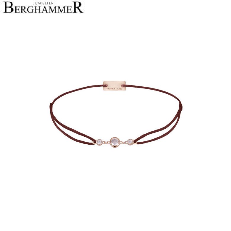 Filo Armband Textil Braun Fashion 925 Silber roségold vergoldet 21204717