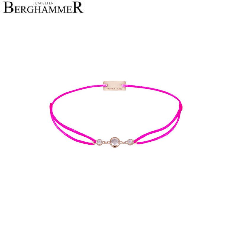 Filo Armband Textil Neon-Pink Fashion 925 Silber roségold vergoldet 21204732