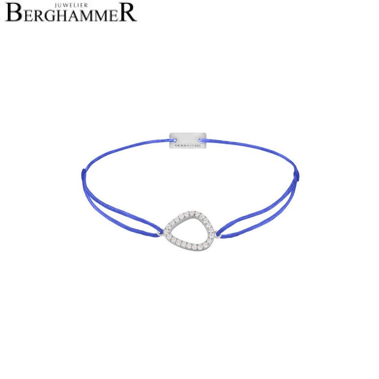 Filo Armband Textil Blitzblau Fashion 925 Silber rhodiniert 21204748