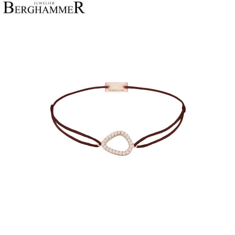 Filo Armband Textil Braun Fashion 925 Silber roségold vergoldet 21204765