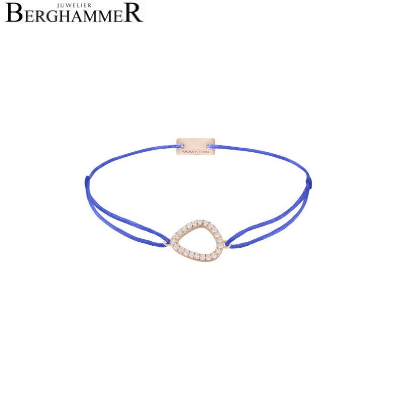 Filo Armband Textil Blitzblau Fashion 925 Silber roségold vergoldet 21204772