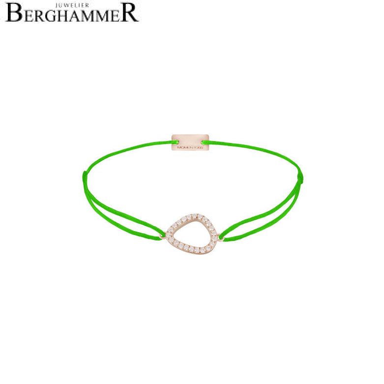 Filo Armband Textil Neon-Grün Fashion 925 Silber roségold vergoldet 21204776
