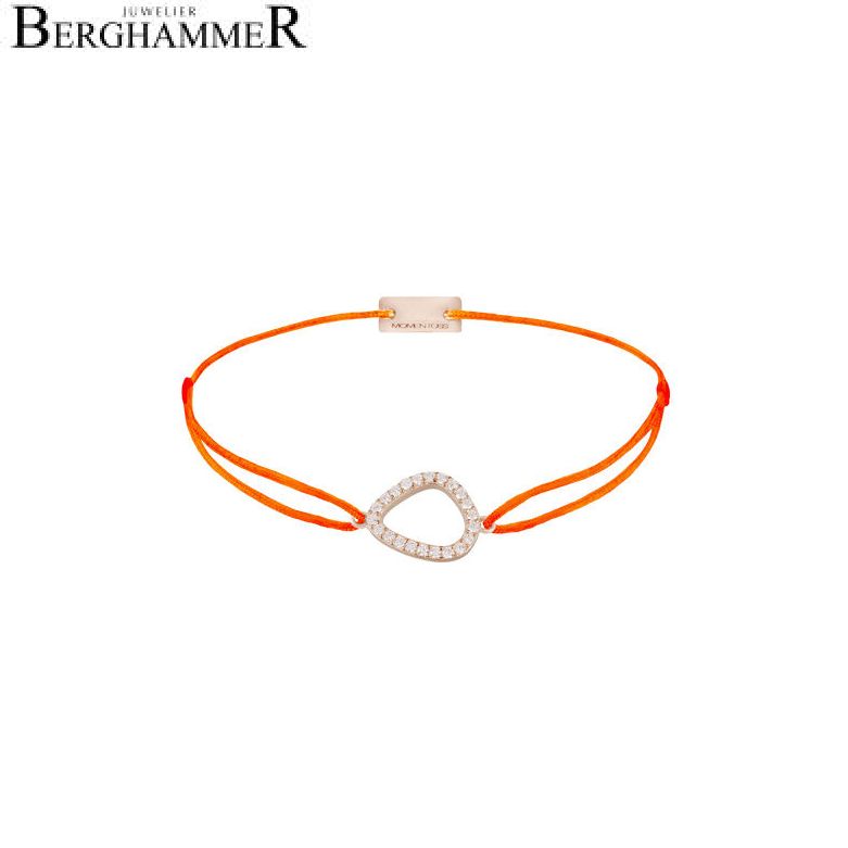 Filo Armband Textil Neon-Orange Fashion 925 Silber roségold vergoldet 21204781