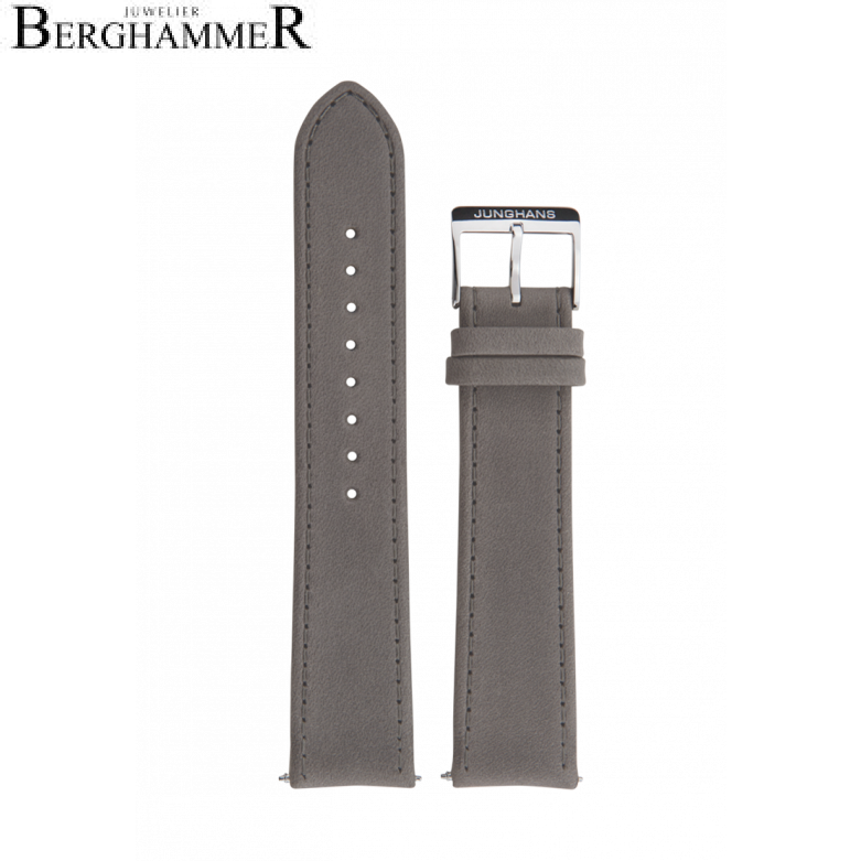 Lederband grau, Unterleder Alcantara mit Dornschließe aus Titan, 20 mm 420506807