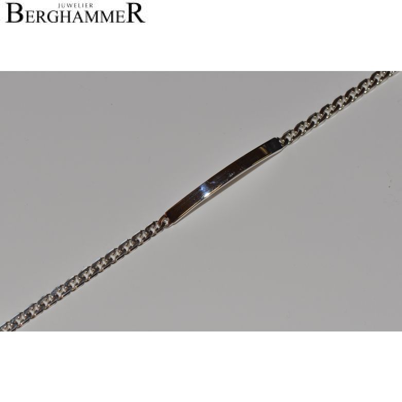 Armband 925 Silber Rhodiniert Schildarmband SAB01