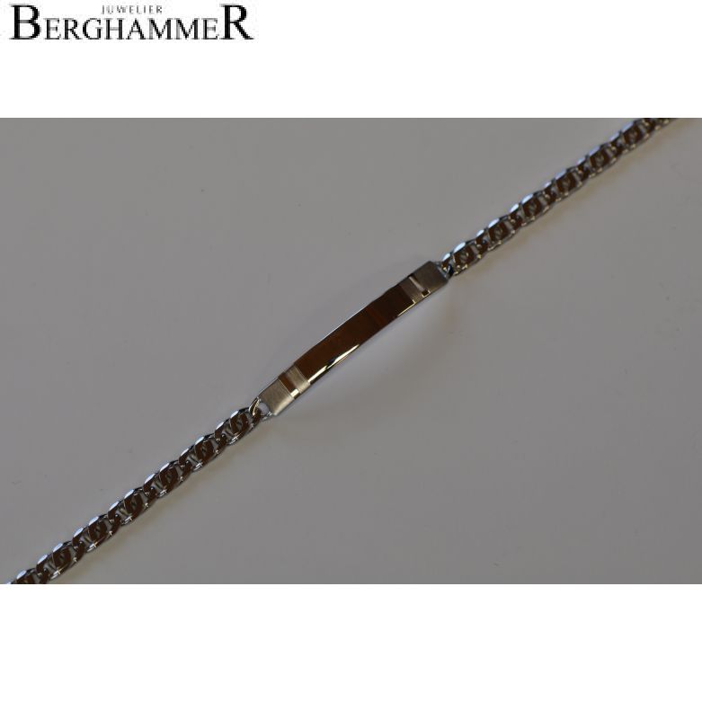 Armband 925 Silber Rhodiniert Schildarmband SAB06