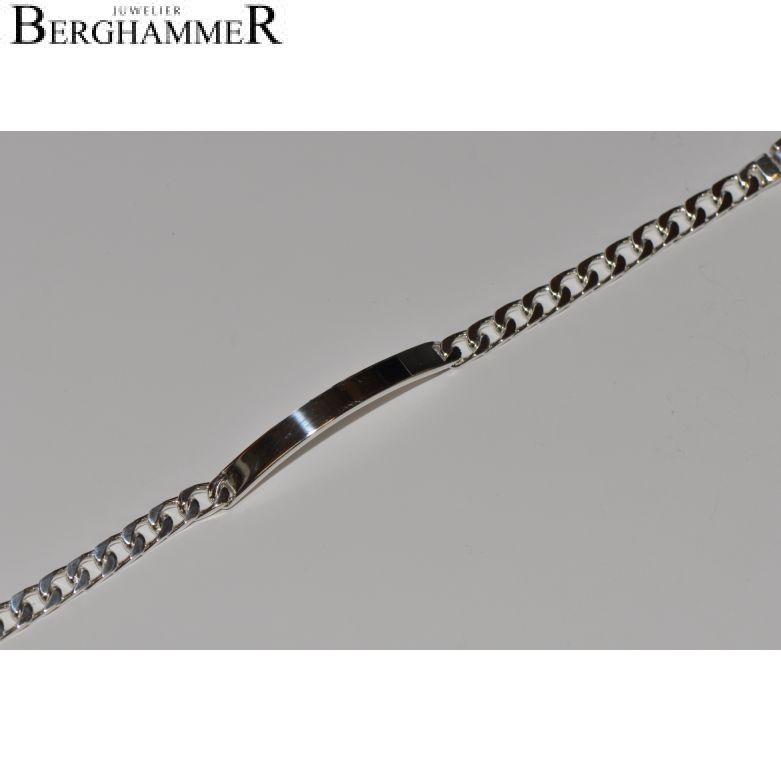 Armband 925 Silber Rhodiniert Schildarmband SAB09